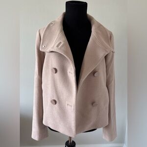 Ann Taylor Blush Double-Breasted Peacoat size s